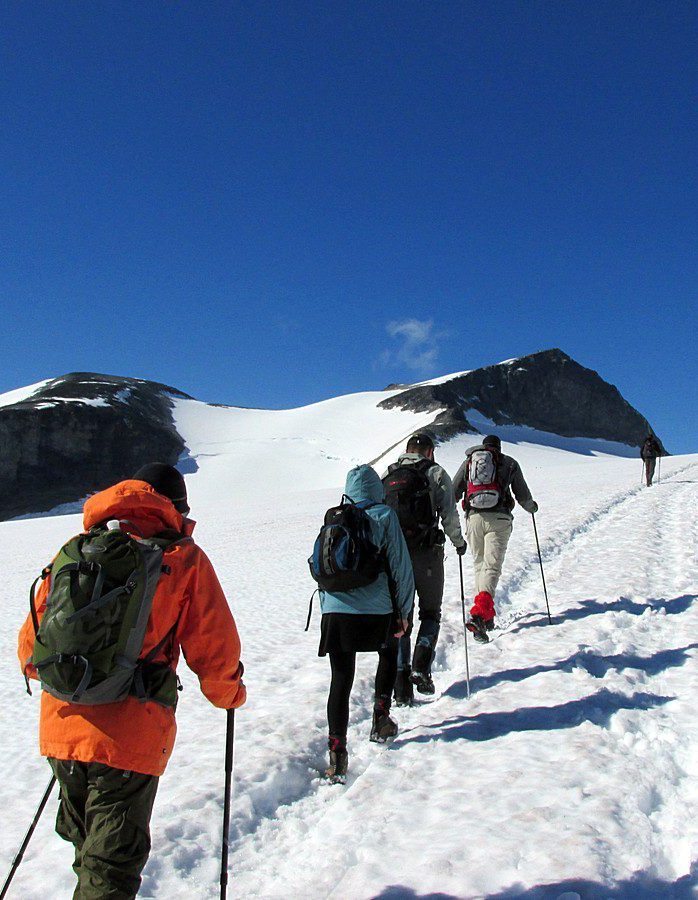 Подъем на Галлхёпигген Galdhopiggen 2469 м самая высокая вершина скандинавских гор